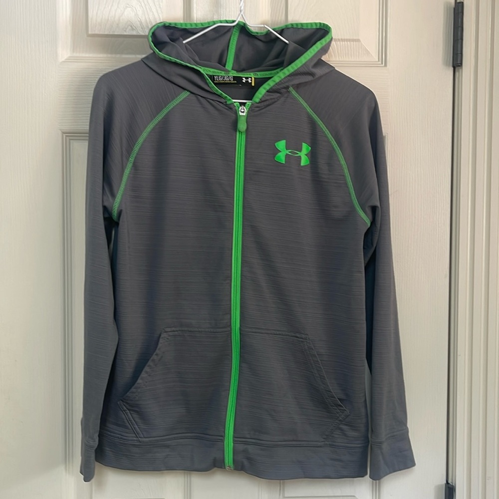 Under Armour combine loose light weight jacket with hood. Size YLG.